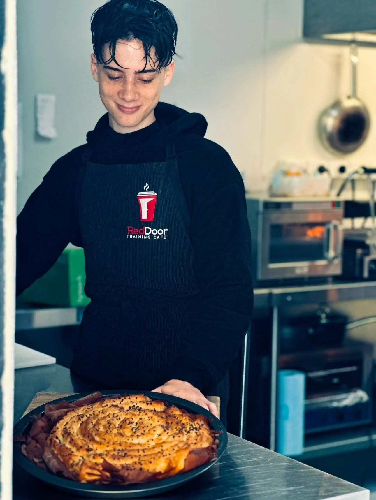 Young person training at the RedDoor Training Café